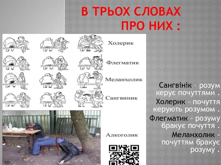 В ТРЬОХ СЛОВАХ ПРО НИХ : Сангвінік – розум керує почуттями