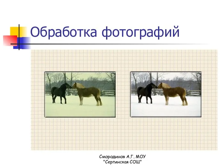 Обработка фотографий Смородинов А.Г. МОУ "Сергинская СОШ"