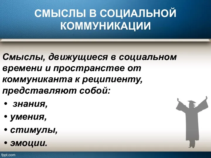 СМЫСЛЫ В СОЦИАЛЬНОЙ КОММУНИКАЦИИ Смыслы, движущиеся в социальном времени и пространстве