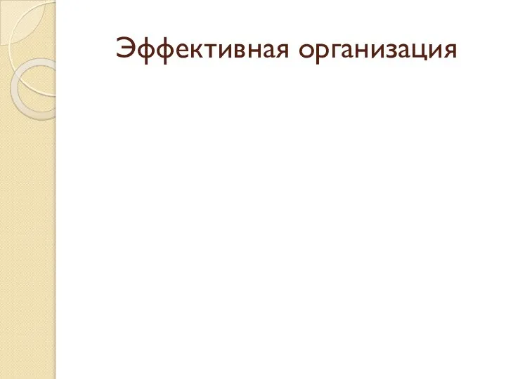 Эффективная организация