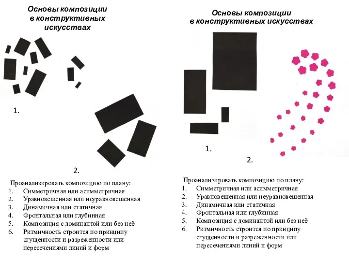 Основы композиции в конструктивных искусствах Основы композиции в конструктивных искусствах Проанализировать