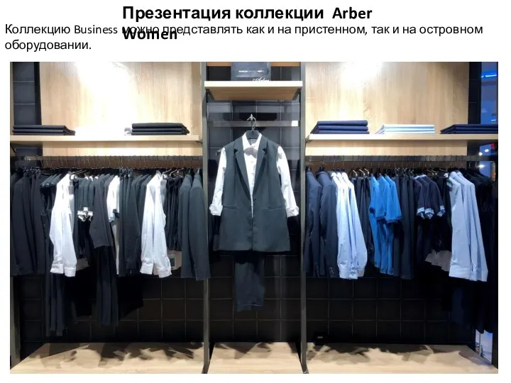 Презентация коллекции Arber Women Коллекцию Business можно представлять как и на