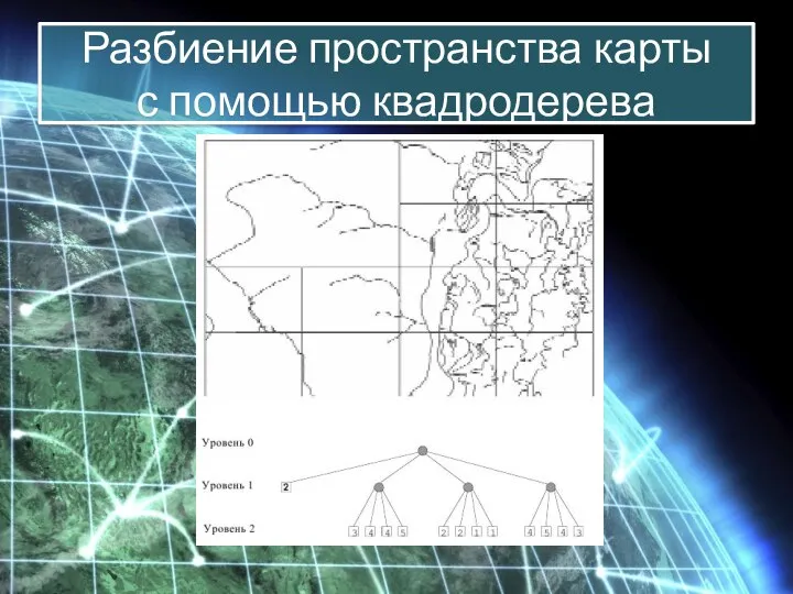 Разбиение пространства карты с помощью квадродерева