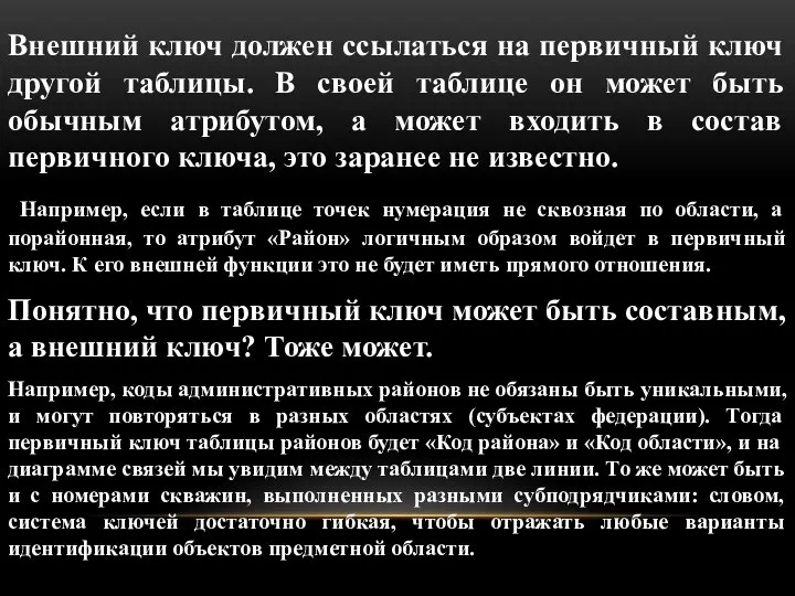 Внешний ключ должен ссылаться на первичный ключ другой таблицы. В своей