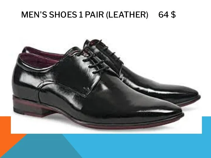 MEN'S SHOES 1 PAIR (LEATHER) 64 $