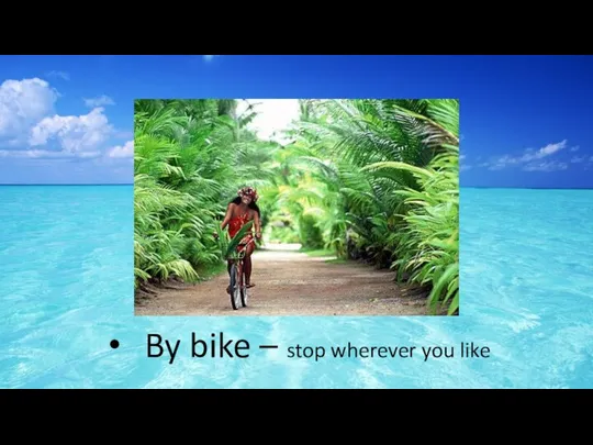 By bike – stop wherever you like
