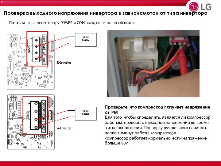 Проверка выходного напряжения инвертора в зависисмотси от типа инвертора Проверка напряжения