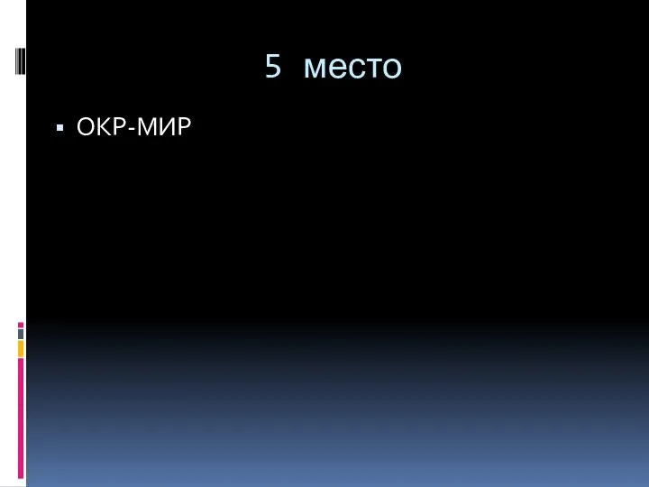 5 место ОКР-МИР