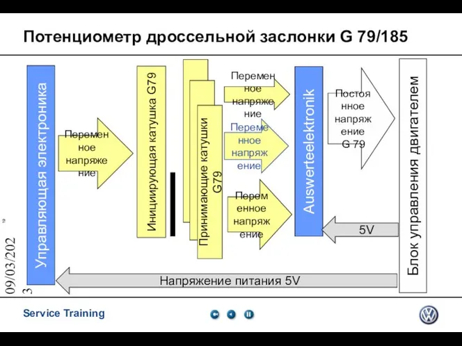 09/03/2023 Потенциометр дроссельной заслонки G 79/185 Инициирующая катушка G79 Управляющая электроника