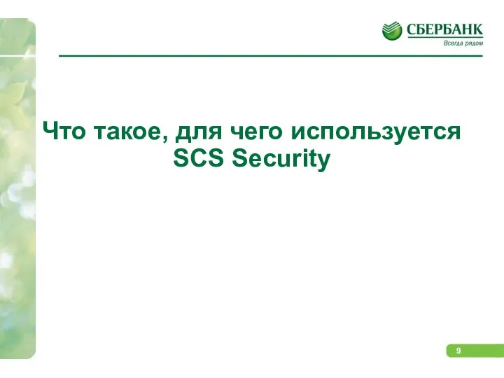 Что такое, для чего используется SCS Security