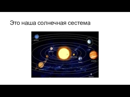 Это наша солнечная сестема