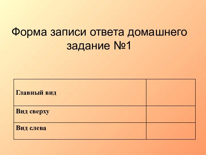 Форма записи ответа домашнего задание №1