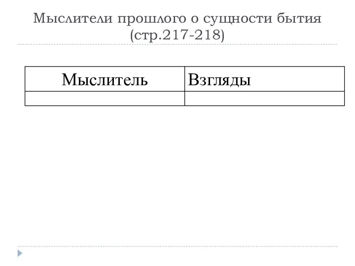 Мыслители прошлого о сущности бытия (стр.217-218)