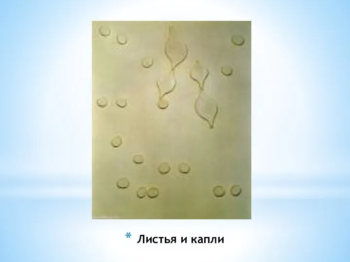 Листья и капли