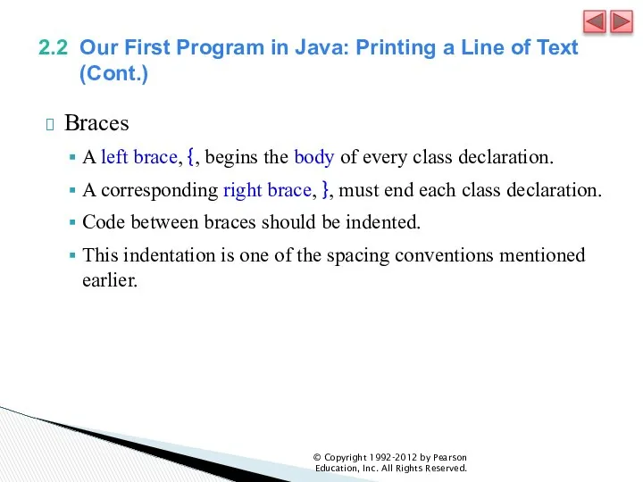 2.2 Our First Program in Java: Printing a Line of Text