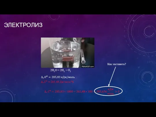 ЭЛЕКТРОЛИЗ 2H2O = 2H2 + O2 Как заставить?
