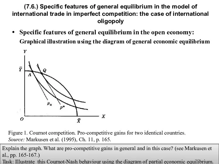 (7.6.) Specific features of general equilibrium in the model of international