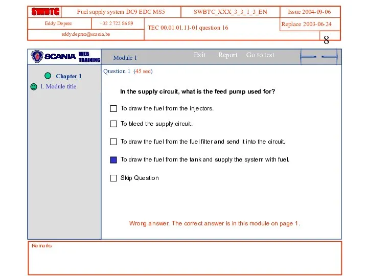 Module 1 Question 1 (45 sec) In the supply circuit, what