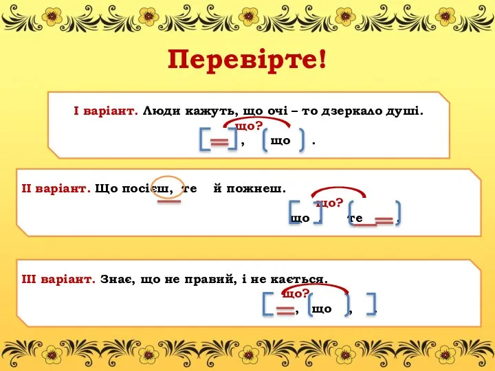 Перевірте! І варіант. Люди кажуть, що очі – то дзеркало душі.