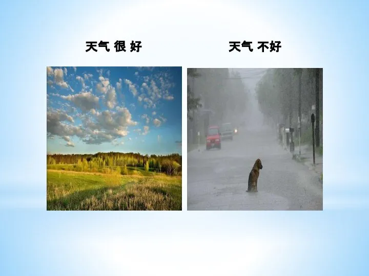 天气 很 好 天气 不好