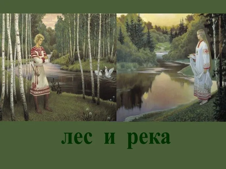 лес и река