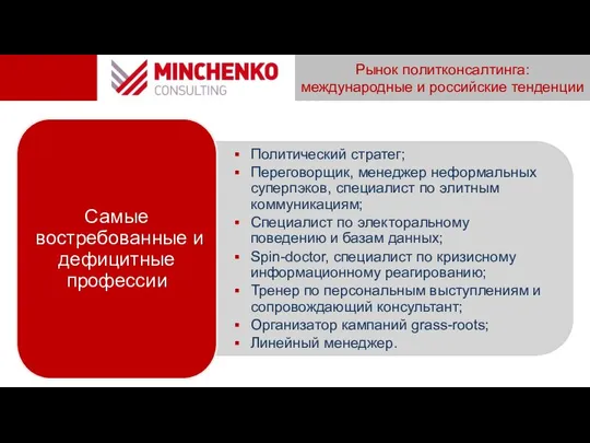 Рынок политконсалтинга: международные и российские тенденции