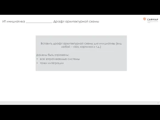 ИТ инициатива _________________. Драфт архитектурной схемы Вставить драфт архитектурной схемы для