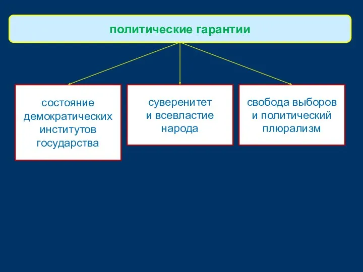 состояние демократических институтов государства политические гарантии свобода выборов и политический плюрализм суверенитет и всевластие народа