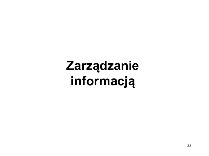 Zarządzanie informacją