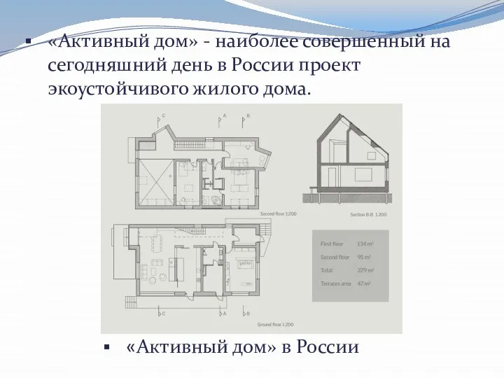 «Активный дом» в России «Активный дом» - наиболее совершенный на сегодняшний