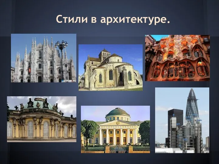 Стили в архитектуре.