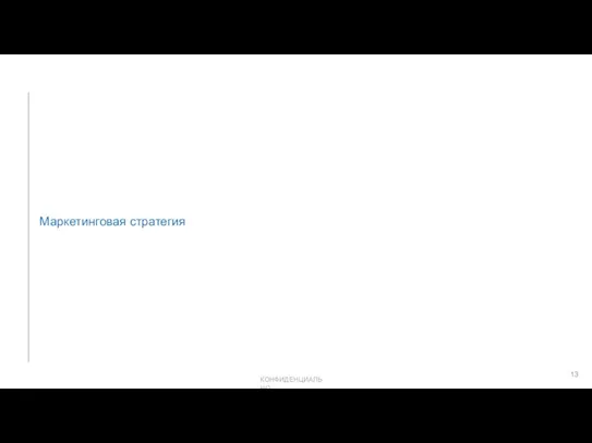 Маркетинговая стратегия КОНФИДЕНЦИАЛЬНО