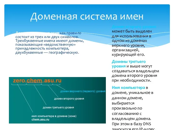 Домен верхнего уровня как правило состоит из трех или двух символов.