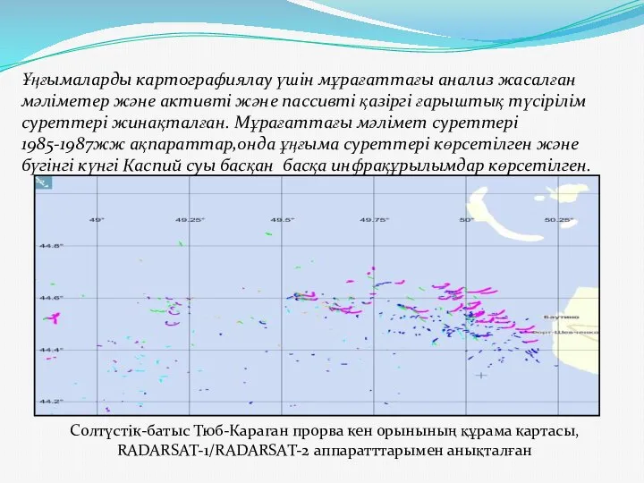 Ұңғымаларды картографиялау үшін мұрағаттағы анализ жасалған мәліметер және активті және пассивті