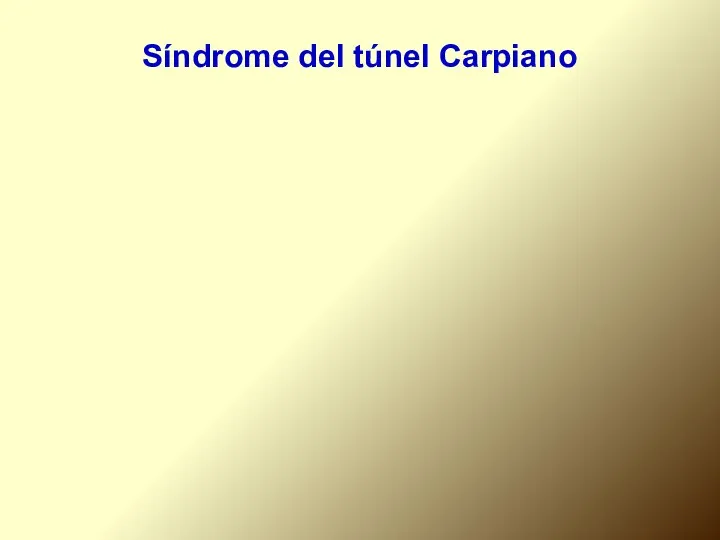 Síndrome del túnel Carpiano