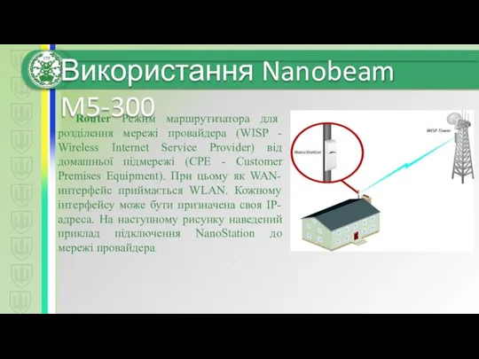 Router Режим маршрутизатора для розділення мережі провайдера (WISP - Wireless Internet