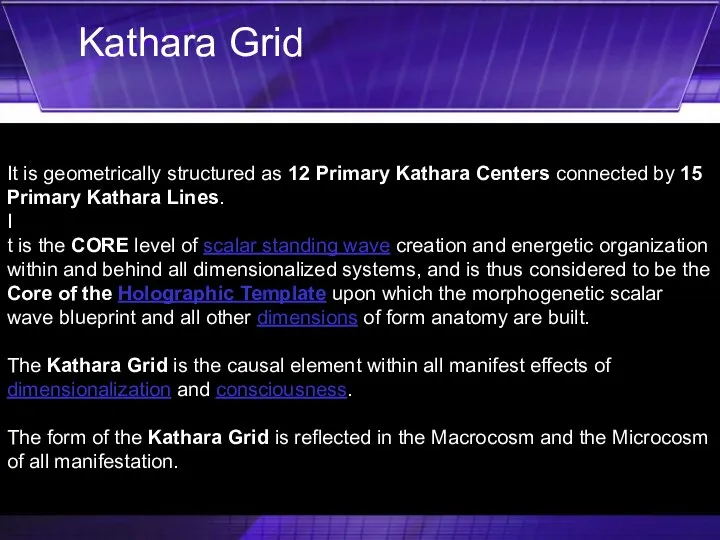 It is geometrically structured as 12 Primary Kathara Centers connected by