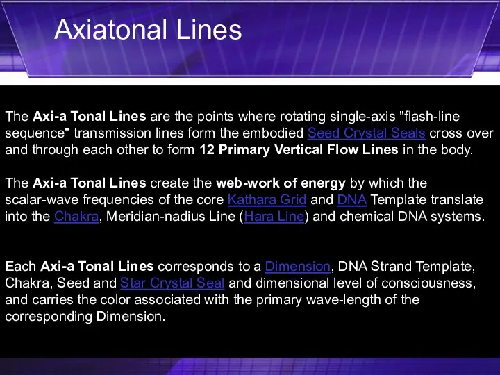 The Axi-a Tonal Lines are the points where rotating single-axis "flash-line