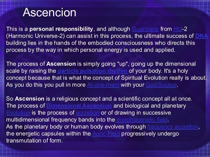 Ascencion This is a personal responsibility, and although Guardians from HU-2
