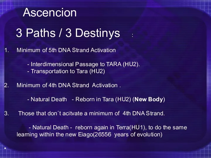 Ascencion 3 Paths / 3 Destinys : Minimum of 5th DNA