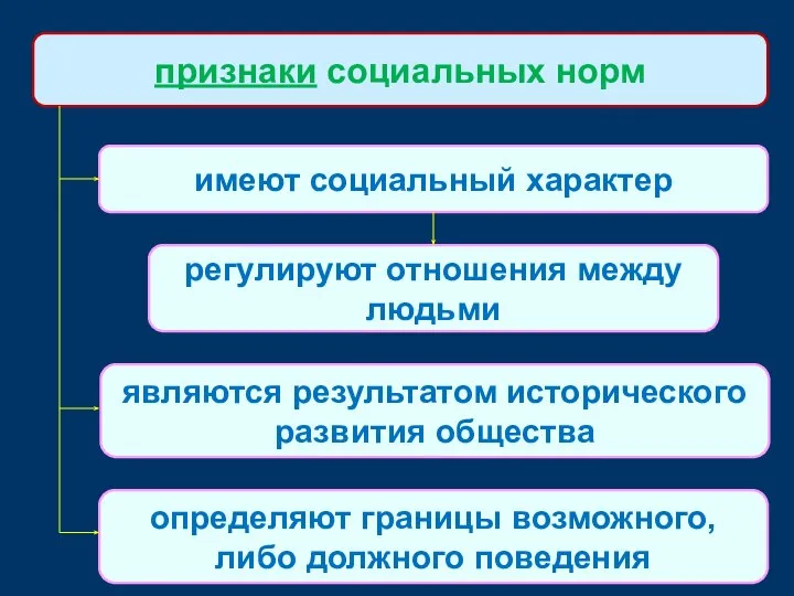 признаки социальных норм имеют социальный характер регулируют отношения между людьми являются