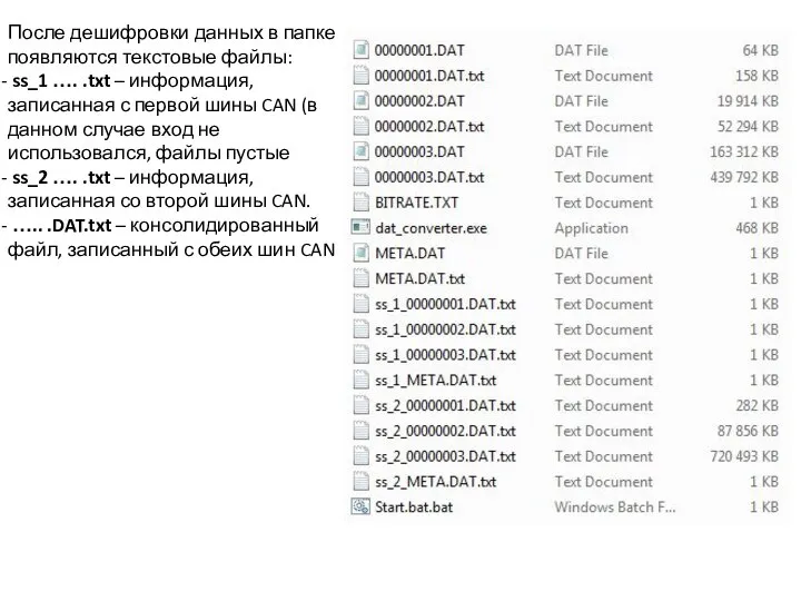 После дешифровки данных в папке появляются текстовые файлы: ss_1 …. .txt