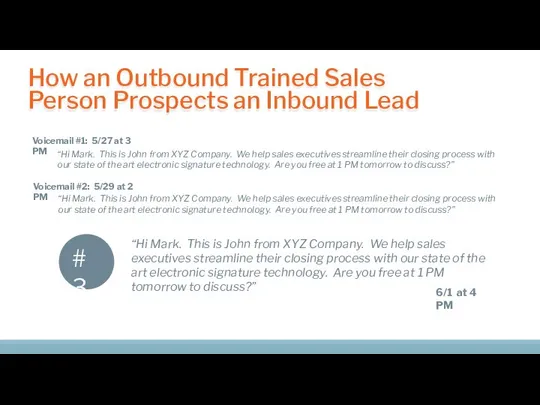 How an Outbound Trained Sales Person Prospects an Inbound Lead “Hi