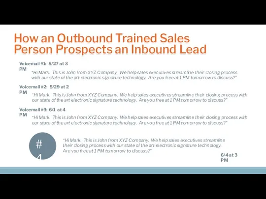 How an Outbound Trained Sales Person Prospects an Inbound Lead “Hi