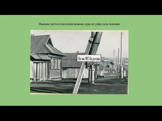 Именем поэта и писателя названа одна из улиц села Алнаши