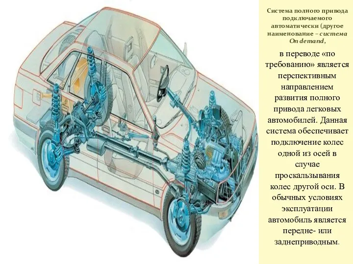в переводе «по требованию» является перспективным направлением развития полного привода легковых