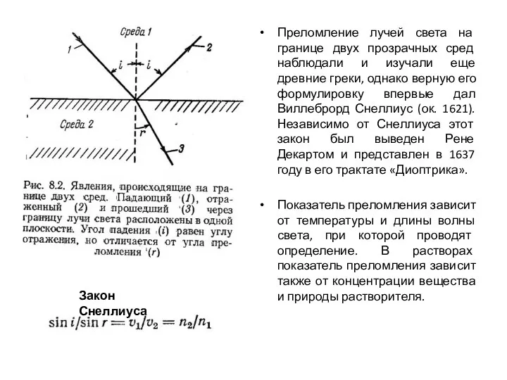 Преломление лучей света на границе двух прозрачных сред наблюдали и изучали