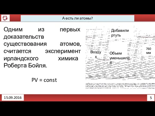 5 А есть ли атомы? Одним из первых доказательств существования атомов,