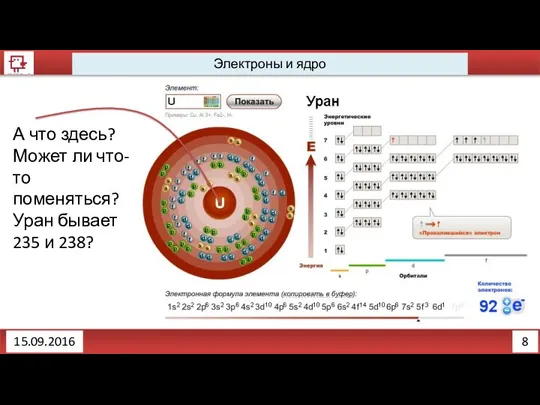 8 Электроны и ядро 15.09.2016 А что здесь? Может ли что-то