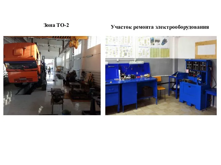 Зона ТО-2 Участок ремонта электрооборудования